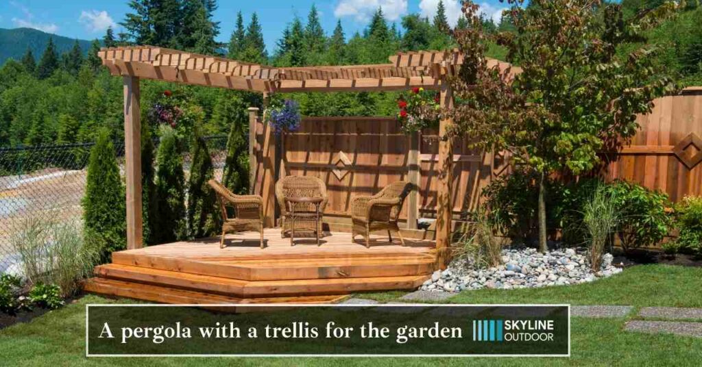 Pergola With a trellis for the garden 