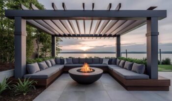 Pergola With Fire Pit Ideas | Skyline Outdoor